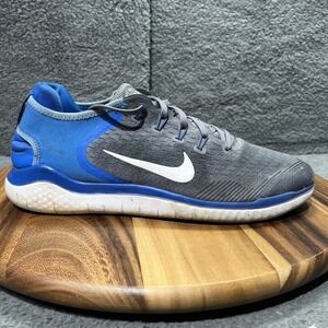 Nike Free 2018 RN Blue Gray Mens 14 Running Shoe‎ Lightweight Sneaker 942836-008